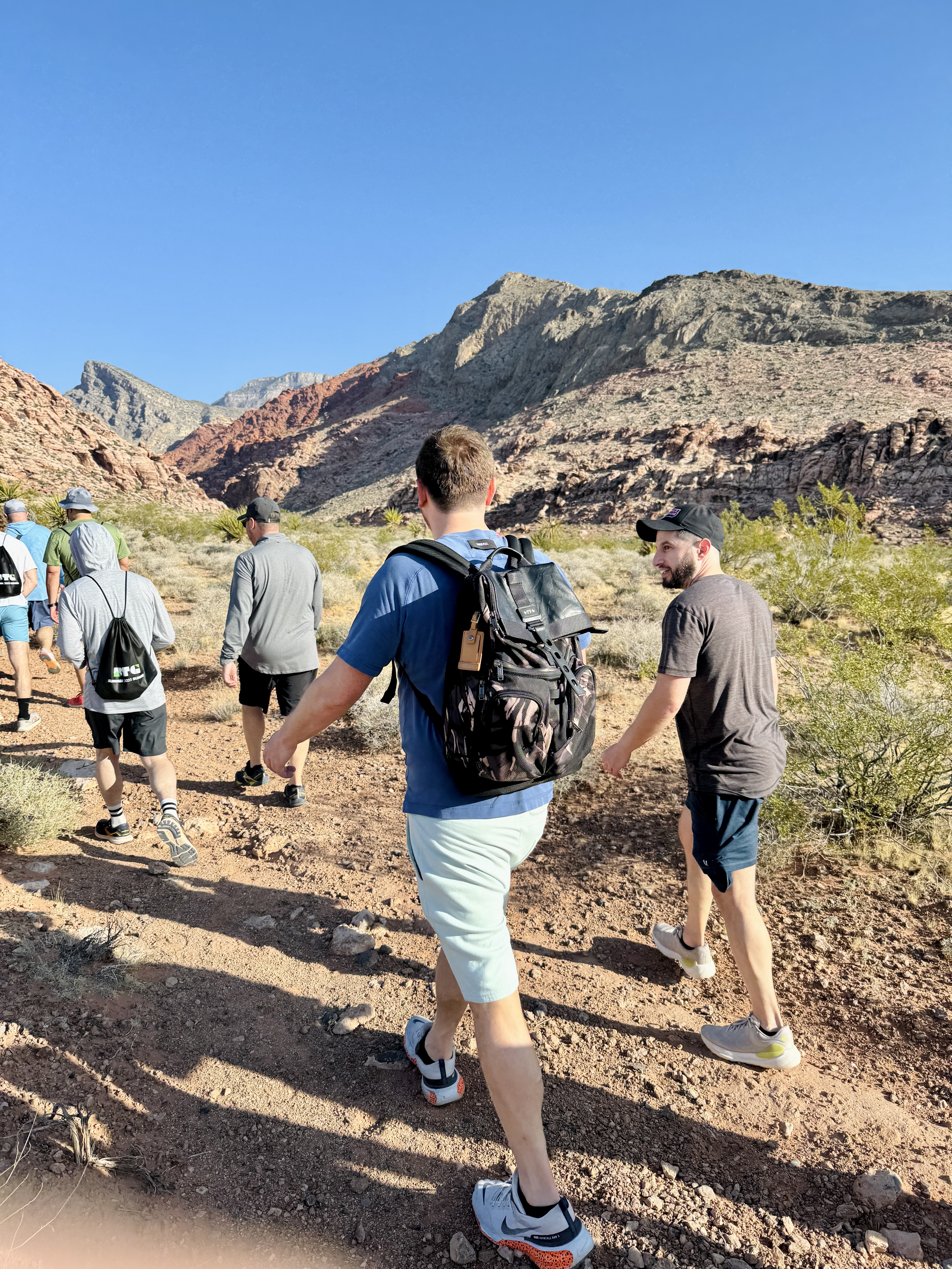Group hike at Red Rock Canyon